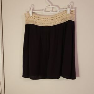 Black mini skirt